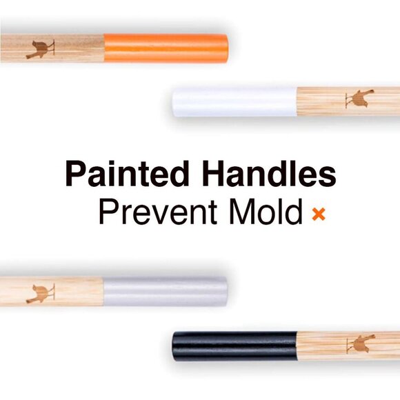 Bamboo Toothbrush with Soft Charcoal Infused Bristles, Set of 4 - Picture 4 of 8